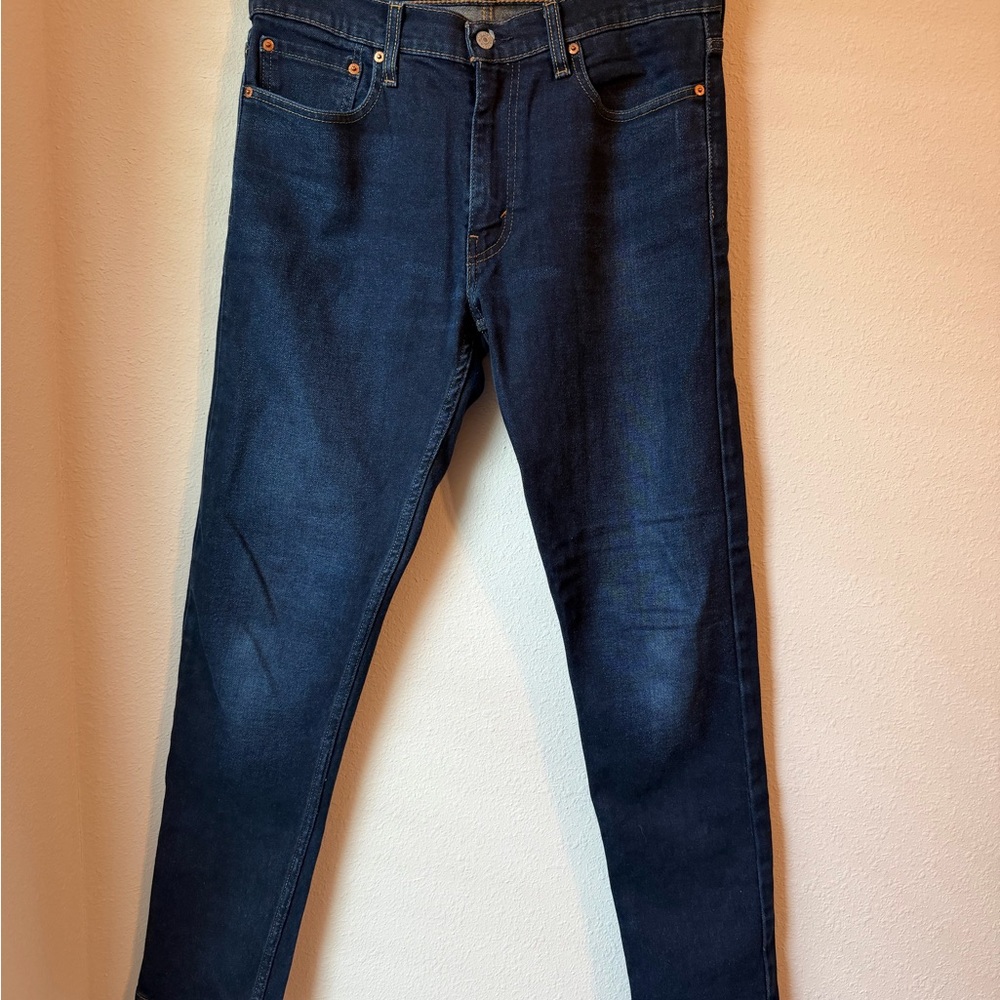 Levi's 512 Men’s Dark Blue Slim Jeans W33 L32 stretch light denim